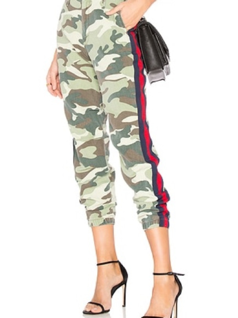 Mother No Zip Misfit Double Time Camo Striped Jogger Size 24
